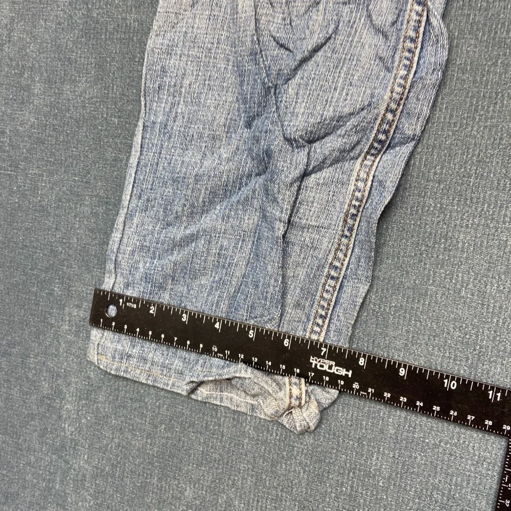 Levi's 527 Jeans Mens 34x32 Blue Denim Slim Fit Low Rise Zip Fly Bootcut Leg
